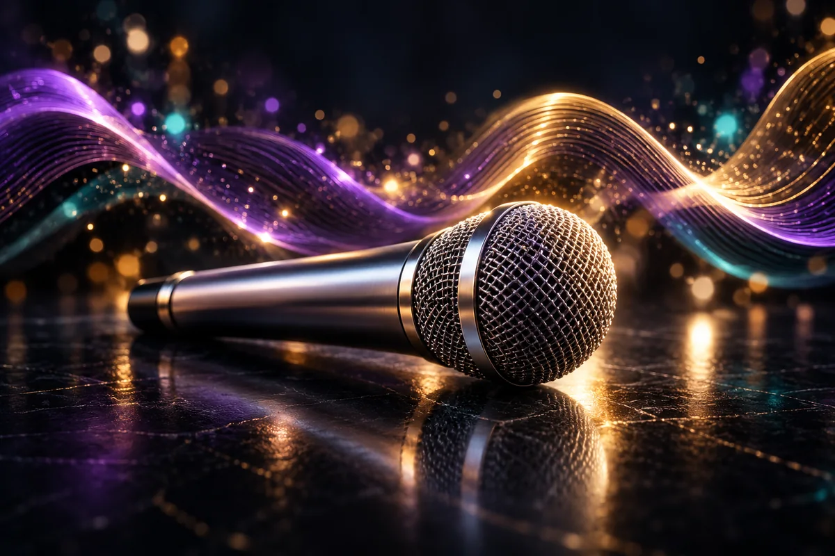 Karaoke microphone illustration