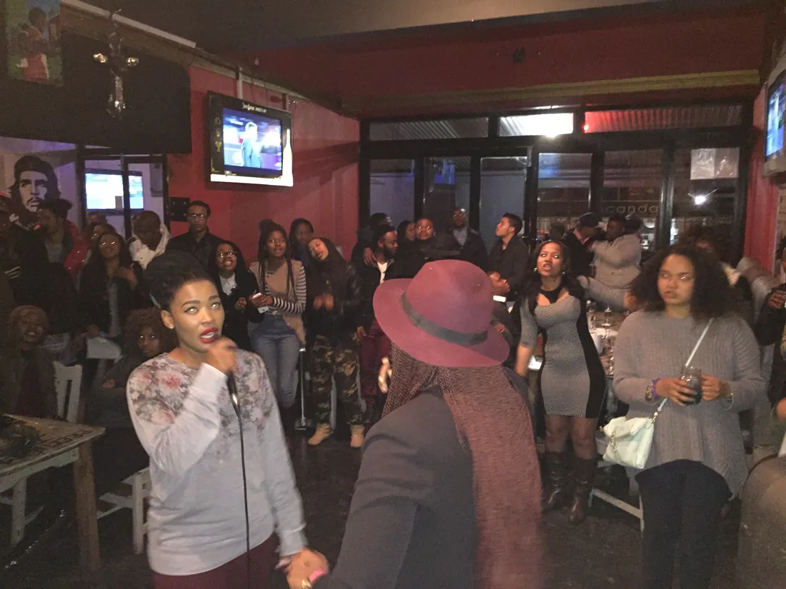 Guests joining in at a WeleWele karaoke night
