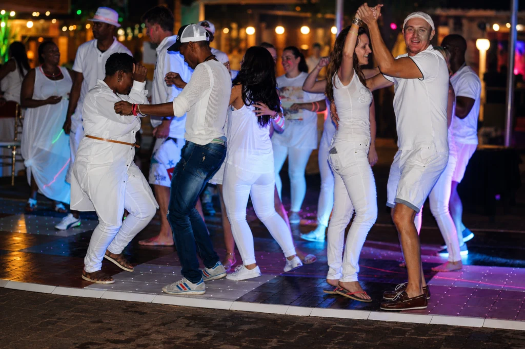 Guests dancing at a corporate celebration