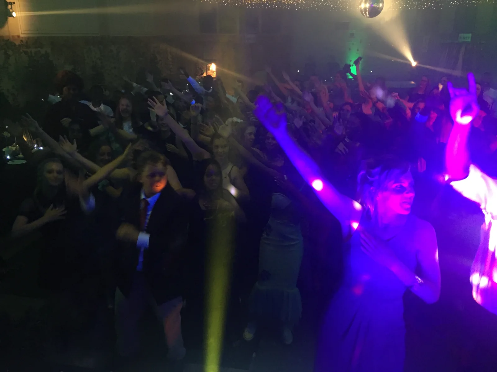 Students enjoying a school farewell dance